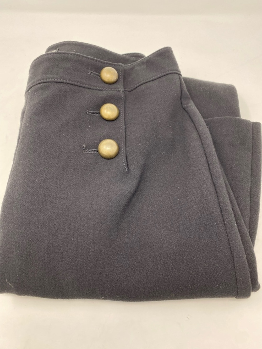 Women’s Express High-Waist Ponte Pants with Brass Buttons Size 4R